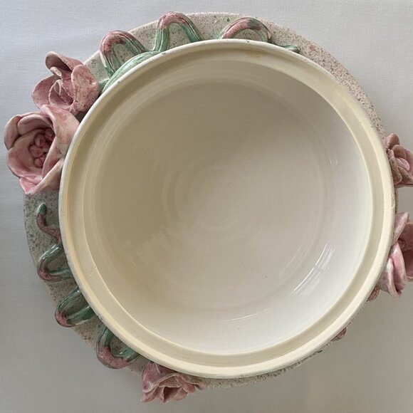 Signed Wendy Walgate Ceramic 3d Rose Bowl 1980s - Picture 6 of 9